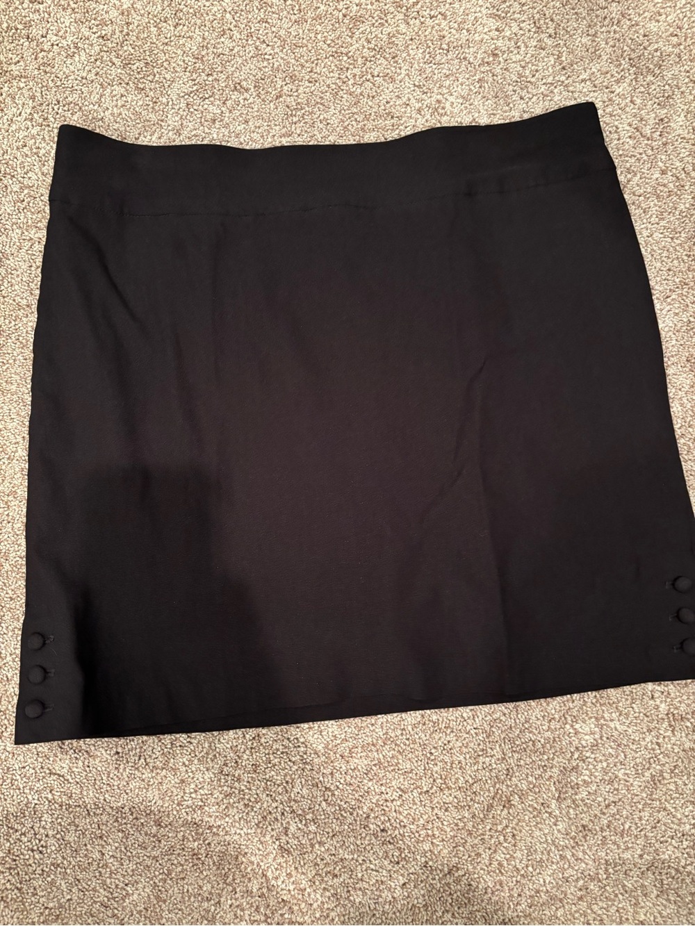 Chico's Black Mini Skort with Side Button Accents